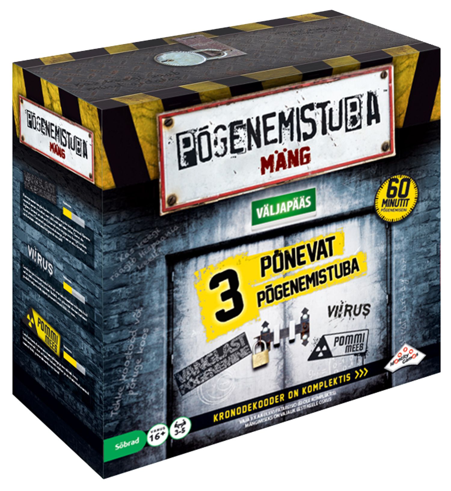 LAUAMÄNG PÕGENEMISTUBA, 3 MÄNGU