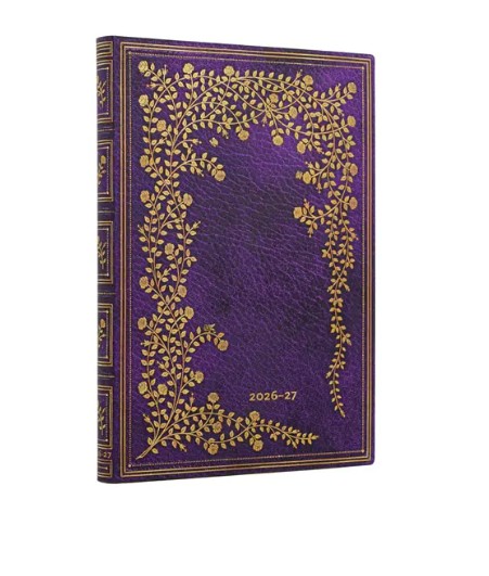 Paperblanks kalendermärkmik 2026-27 18M Midi Horizontal, New York Rose
