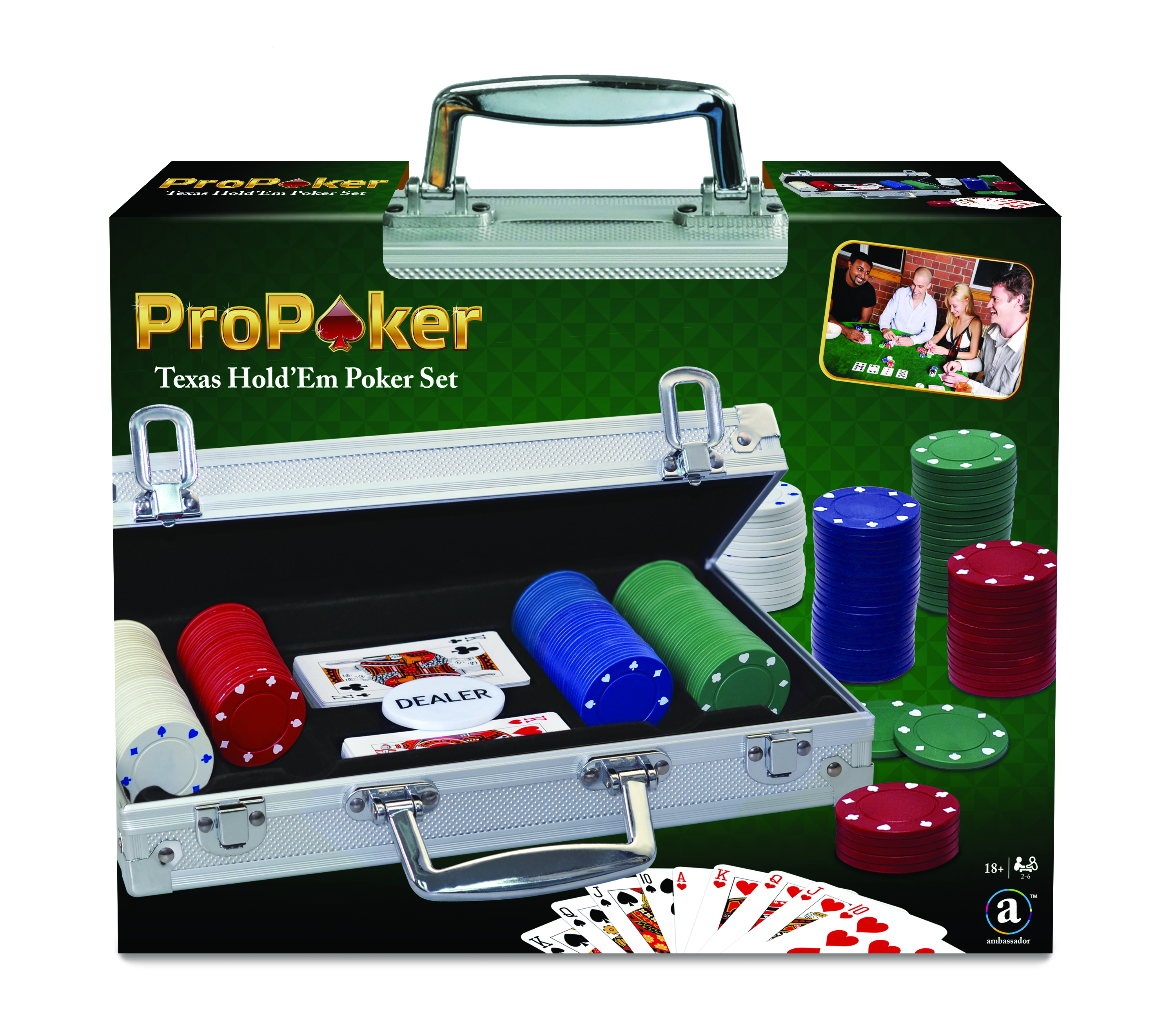 PROPOKER KOMPLEKT 200 ZETOONI ALUMIINIUMIST KOHVRIS