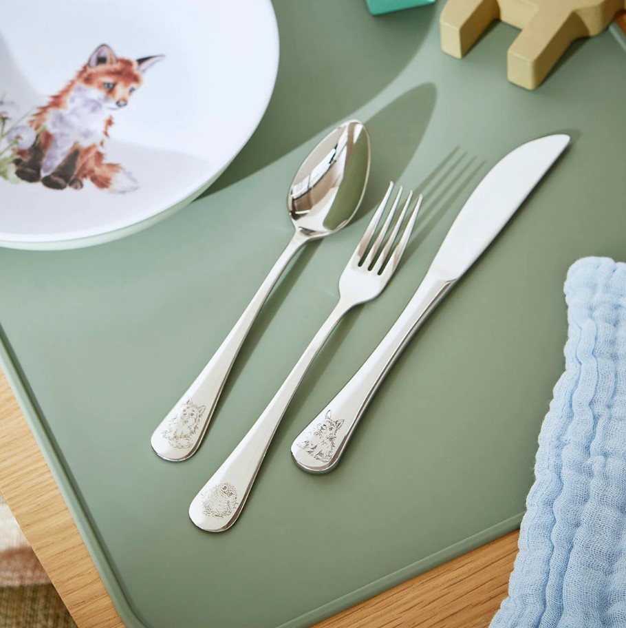 Wrendale laste söögiriistade komplekt, 3tk