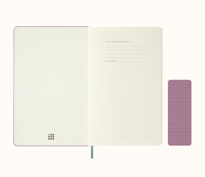 Moleskine notebook Large Ruled Hard Cover, Majestic Pink