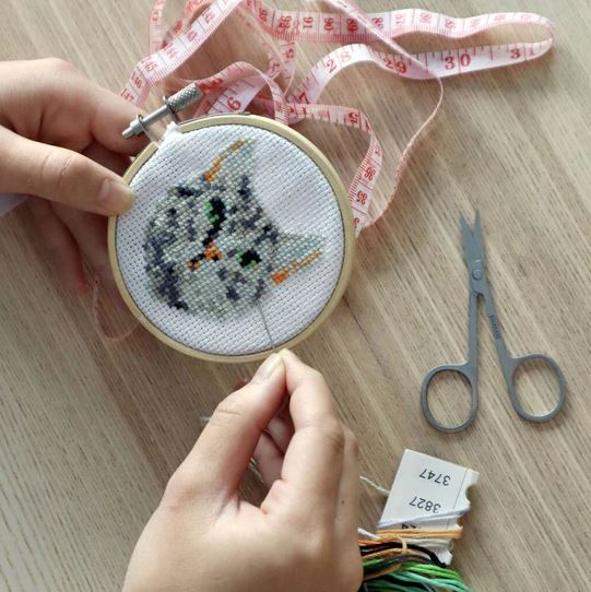 Käsitöökomplekt Mini Cross Stitch Embroidery