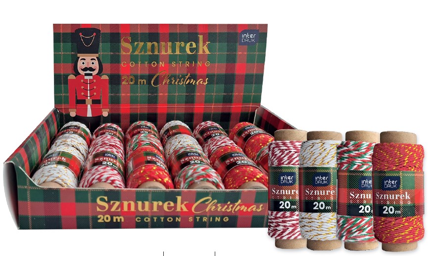 Pakkenöör Christmas 20m assortii, Interdruk