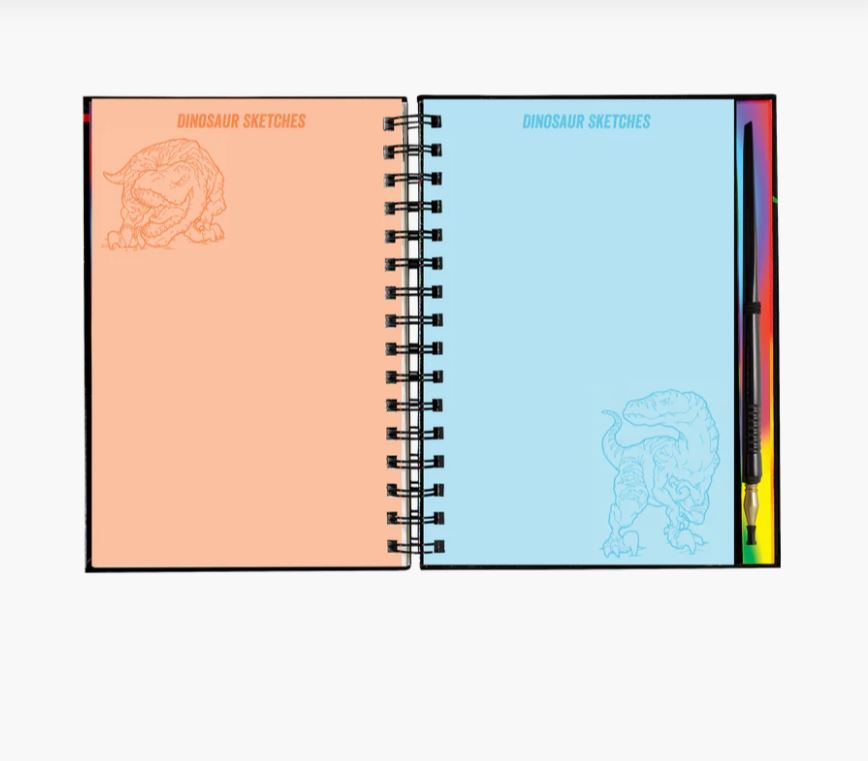 Tegevusraamat Scratch and Sketch, Dinosaurs