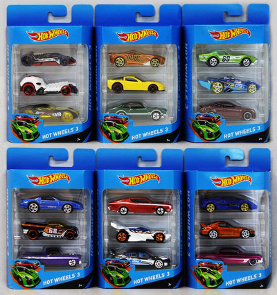 MÄNGUASI HOT WHEELS BASIC CAR, 3TK, ASSORTII