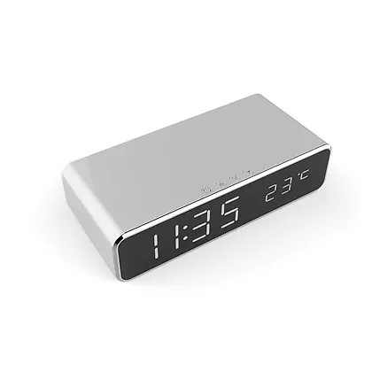 Lauakell Satzuma Wireless Charging Clock, juhtmevaba laadimisalusega