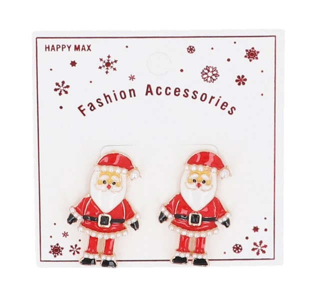 Kõrvarõngad Metal/Enamel Santa