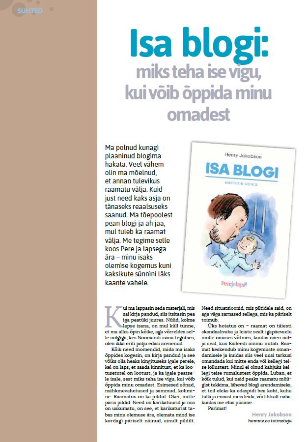 ISA BLOGI. ESIMENE AASTA