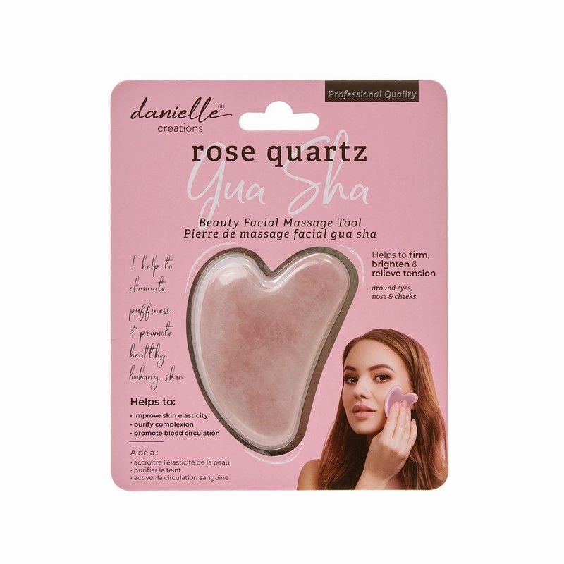 Danielle näomasseerija Gua Sha, Rose Quartz