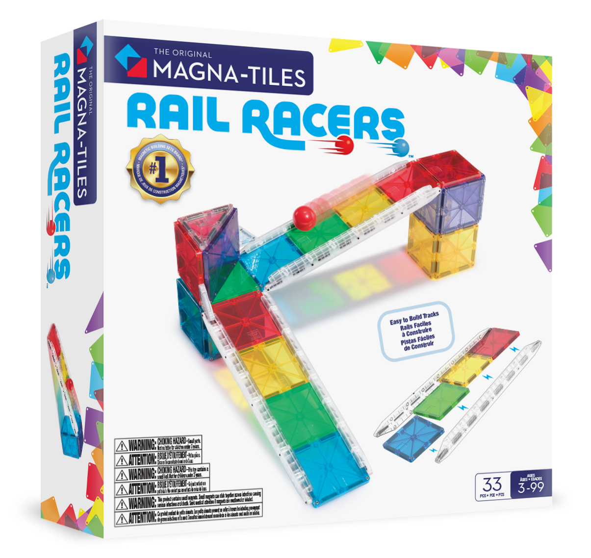 MAGNA-TILES magnetkonstruktori komplekt Rööparalli, 33 osa