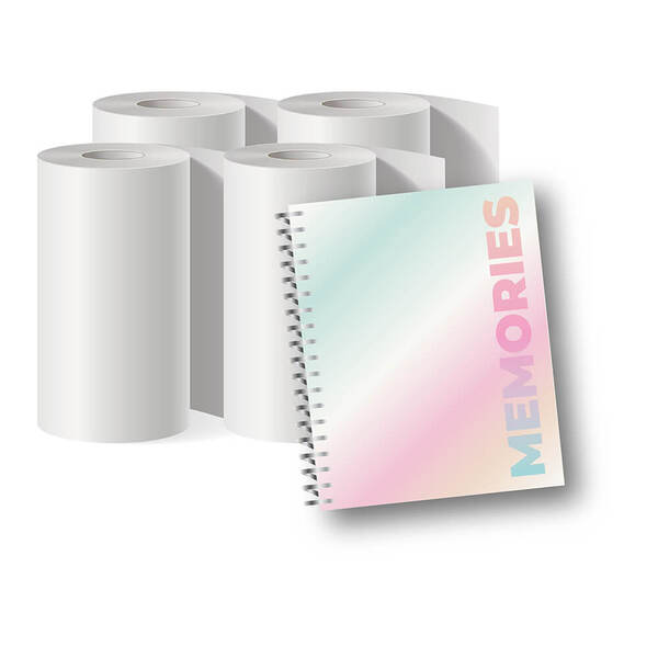 MOB Pixiprint komplekt, märkmik + täiterullid, 4tk