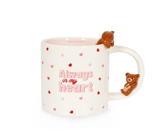 LEGAMI kohvitass portselanist 350ml Teddy Bear mõmmi kujukesega