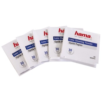 Puhastuslapid Hama Lens Cleaning Tissues, 6x12cm, 150tk (5pk, igas 30tk) silikoonivaba puhastuspaber optikale (prillid/objektiivid)
