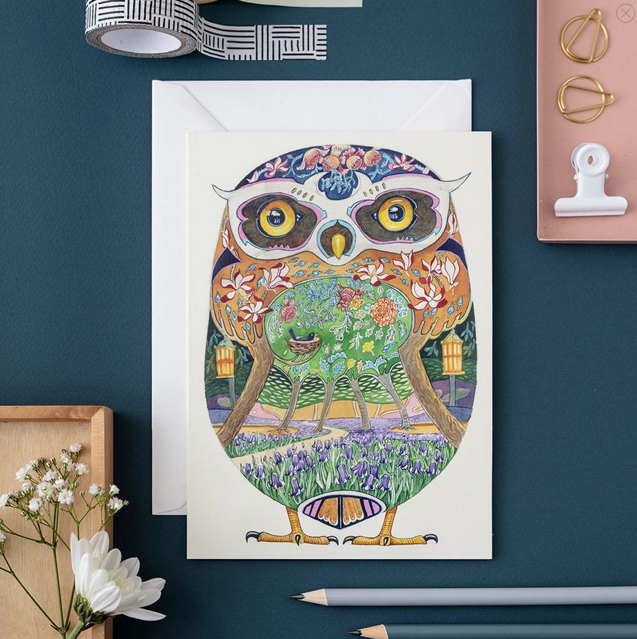 Õnnitluskaart Owl in The Forest