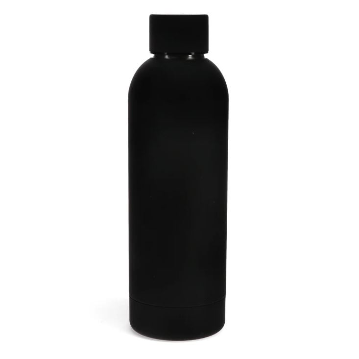 Termospudel Rubber coated, Black, 500ml