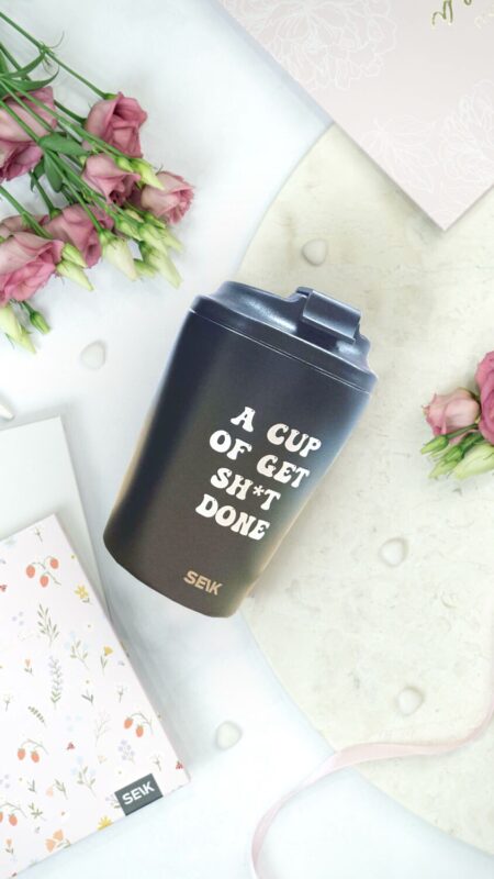 Seik kohvitermos terasest - get sh*t done, 350 ml