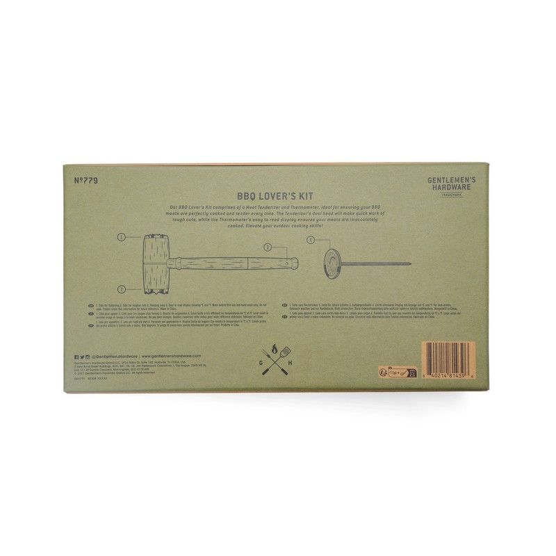 Gentlemen's Hardware grilltarvikute komplekt BBQ Lovers, 2-osaine