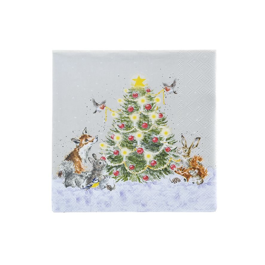 Wrendale lauasalvrätikud Woodland Christmas, small, 20tk