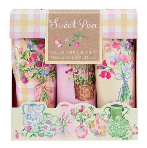 Sweet Pea kättekreemide kinkekomplekt, 3 x 30ml