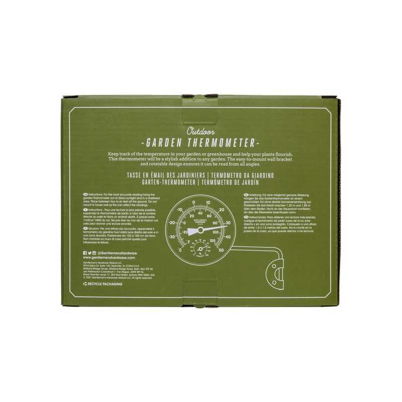 Gentlemen's Hardware aiatermomeeter Metal Garden Thermometer
