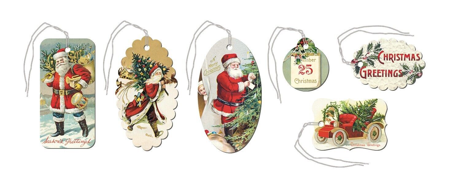 Kingituste sedelid Christmas Santa, Glitter, 36tk
