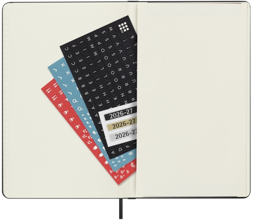 Moleskine 2026-27 18M Weekly Notebook Large Hard Cover, Black