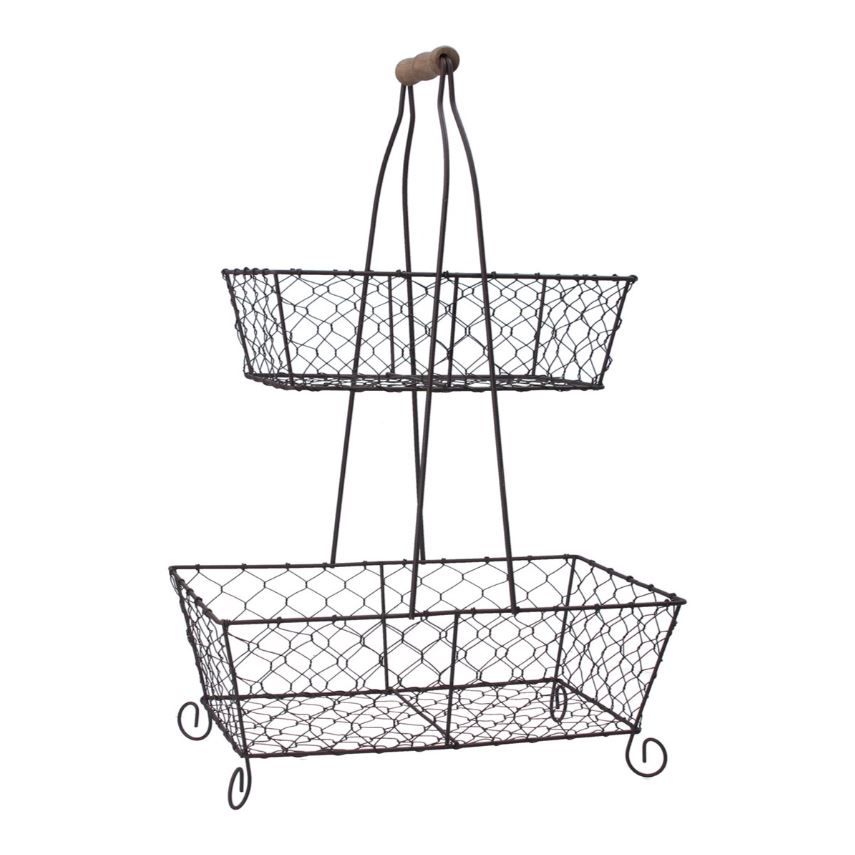 Traadist korv kahe tasandiga, 49cm