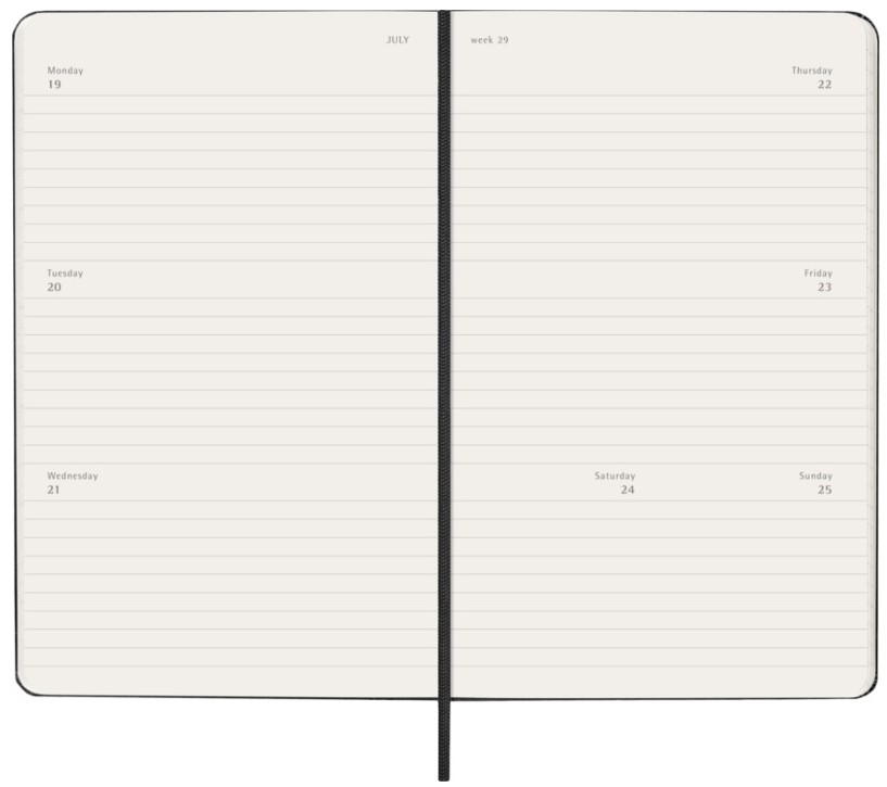 Moleskine 2026-27 18M Weekly Notebook Large Hard Cover, Black
