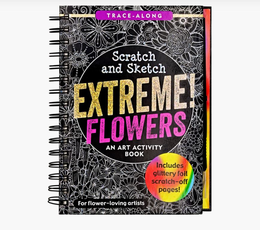 Tegevusraamat Scratch and Sketch, Flowers