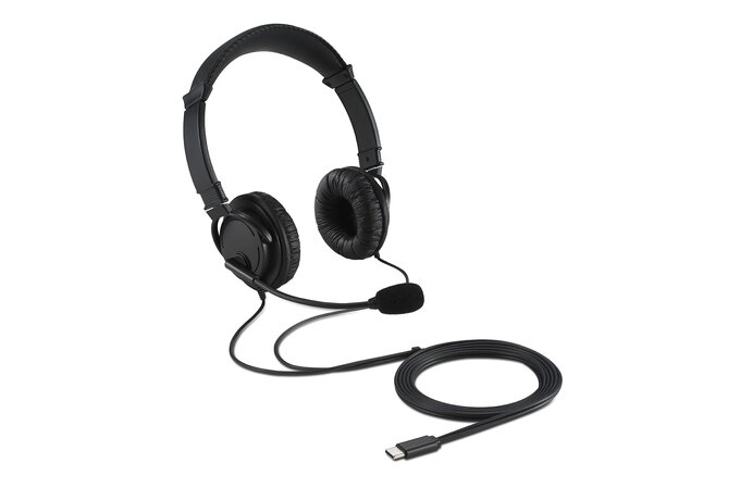 Kõrvaklapid+mikrofon Kensington K97457WW Hi-Fi USB-C Headphones with Mic kõrvapealsed, must, USB-C kaabel 2m