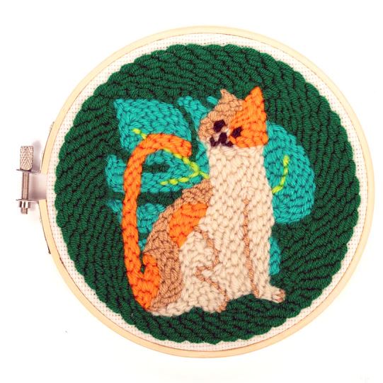Käsitöökomplekt Cat Punch Needle