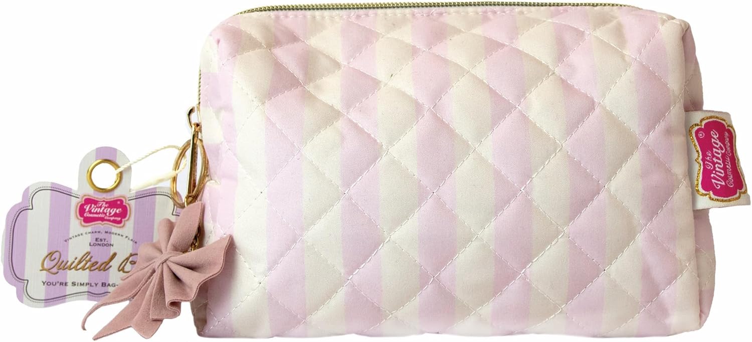 Vintage kosmeetikakott Stripe Print Loaf 