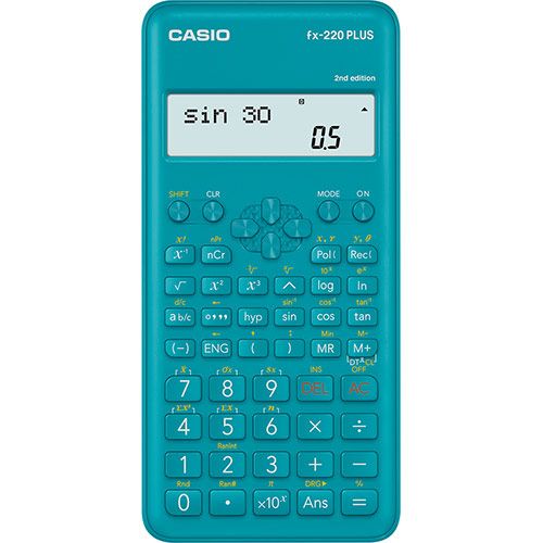 KOOLIKALKULAATOR CASIO FX-220PLUS-2 181-FUNKTSIOONI, 2-REALINE EKRAAN, AA-PATAREI, PLASTKAAN 
