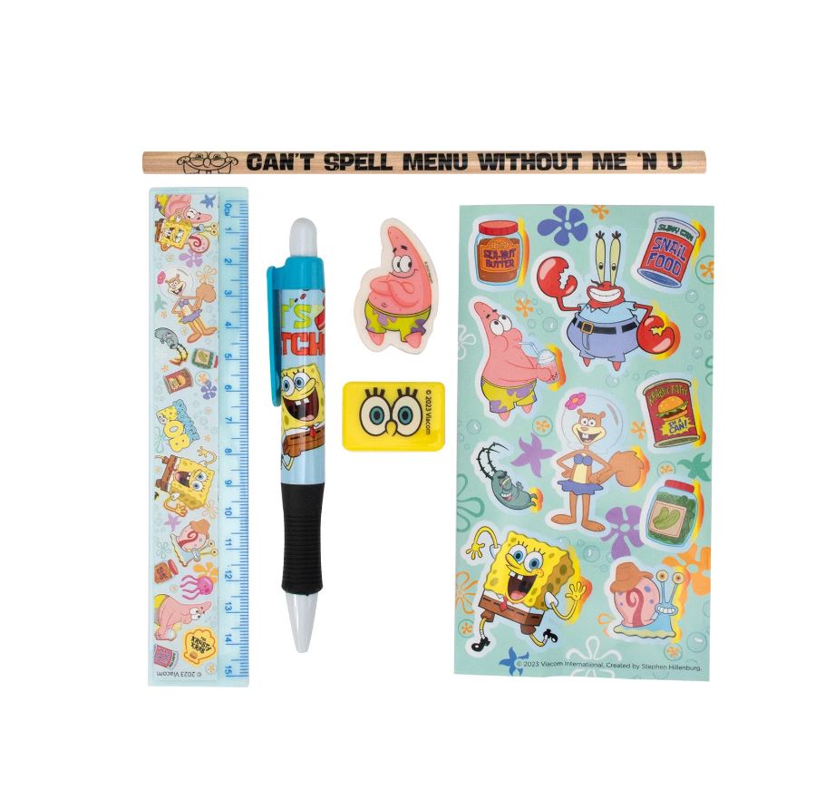Kirjatarvete komplekt SpongeBob, 7-osaline