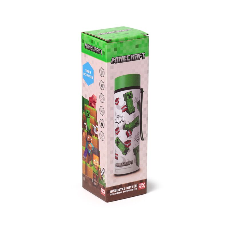 Termospudel Minecraft SSS… BOOM, digitaalse termomeetriga, 450ml