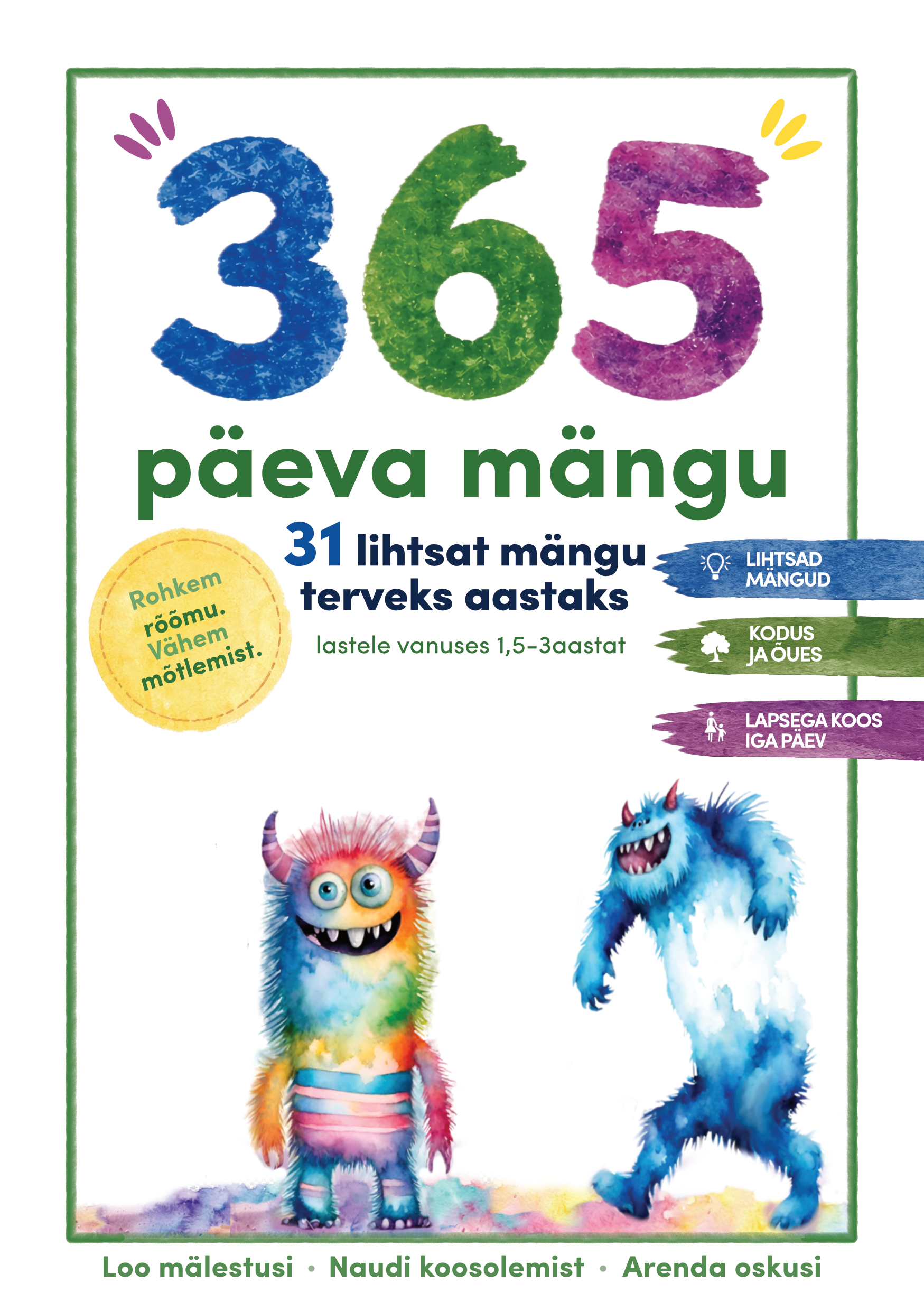 365 päeva mängu 31 lihtsat mängu terveks aastaks. Lastele vanuses 1,5–3 aastat
