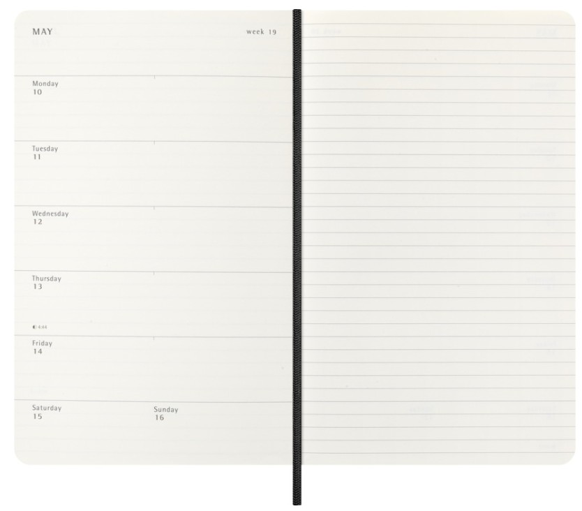 Moleskine 2026-27 18M Weekly Notebook Large Soft Cover, Black