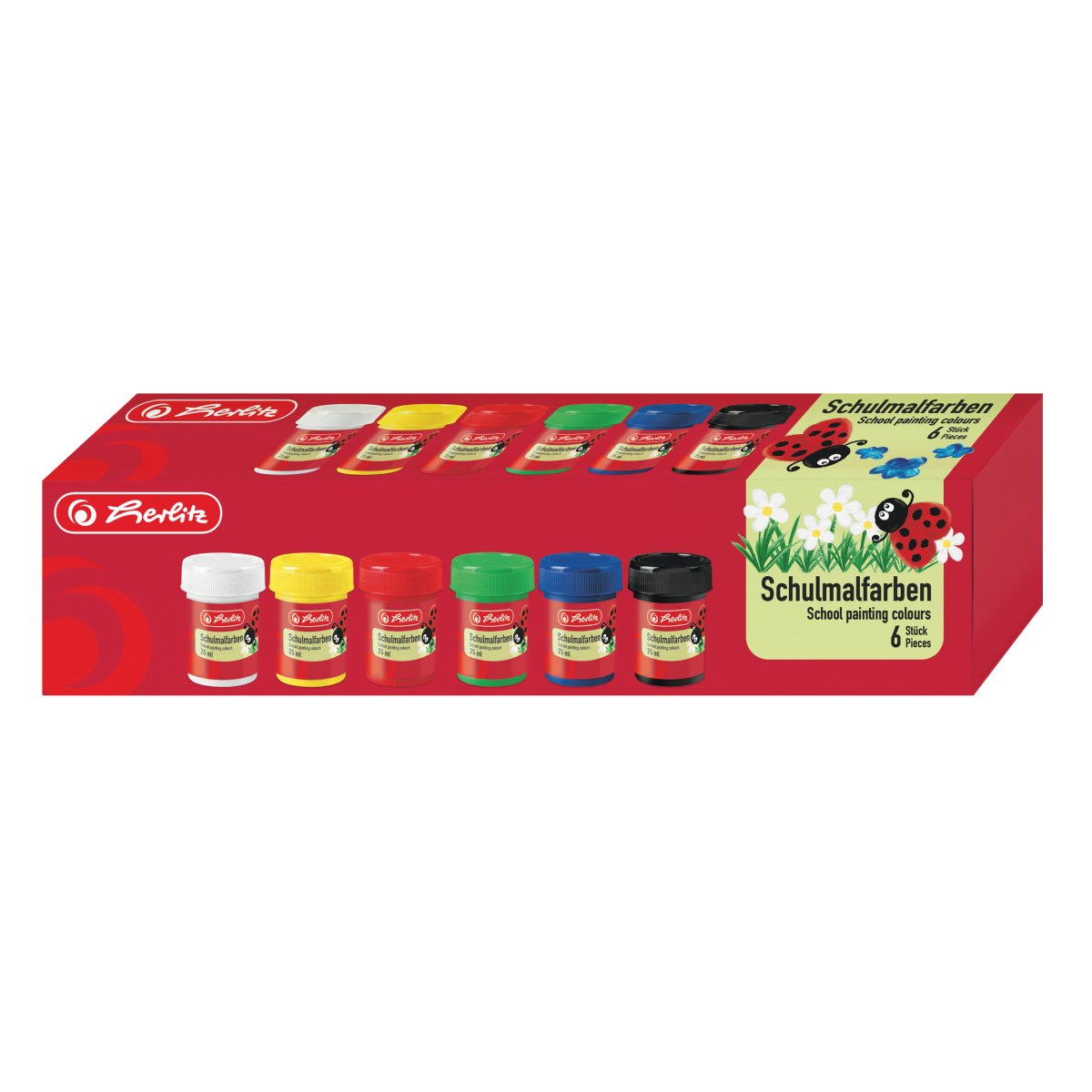 Guaššvärvid 6 värvi x 25ml, Herlitz