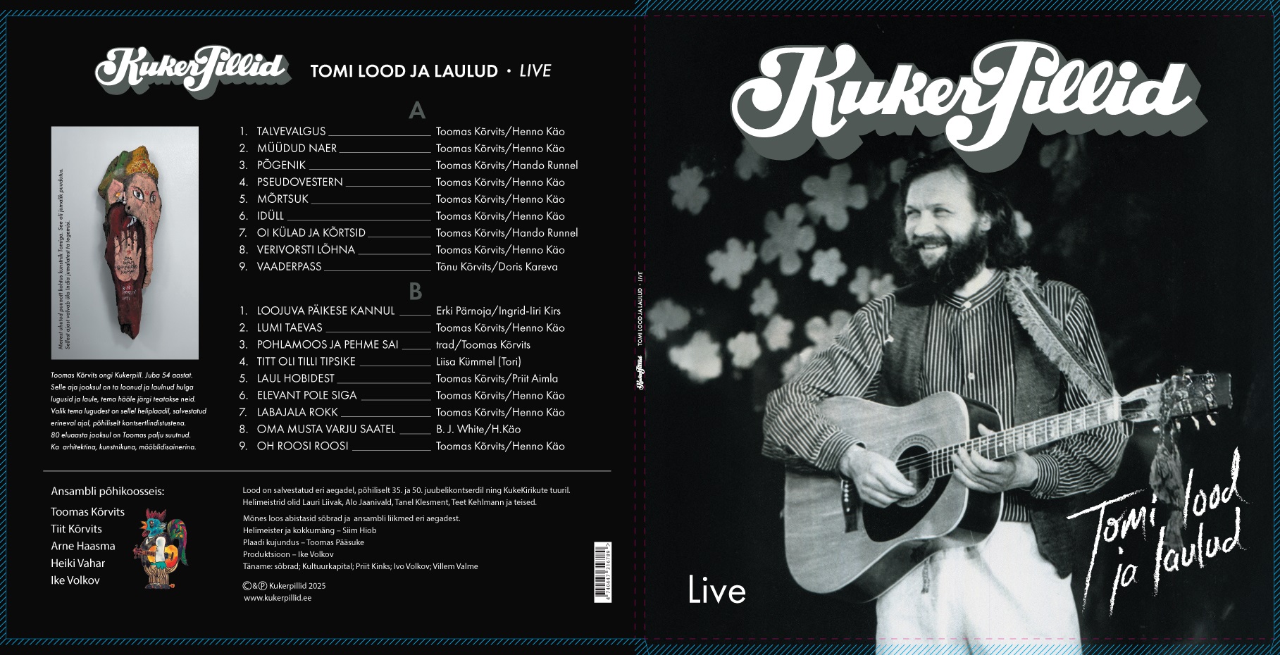 Kukerpillid - Tomi Lood Ja Laulud Live (2025) LP