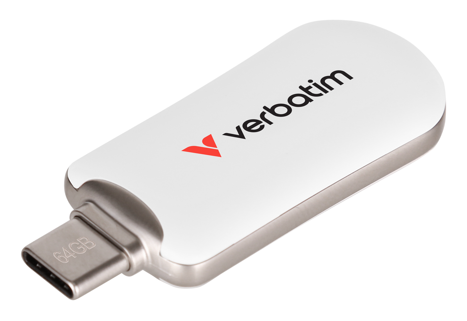 USB-mälupulk Verbatim Plectra 64GB USB-C USB3.2 Gen1 valge