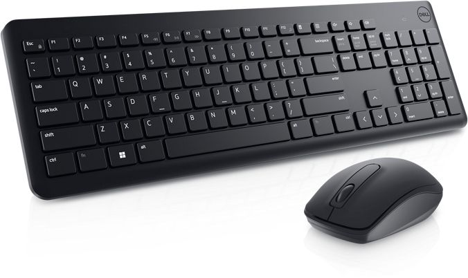 Klaviatuur+hiir Dell KM3322W Keyboard and Mouse Set, Wireless 2.4GHz, RUS-asetus, must
