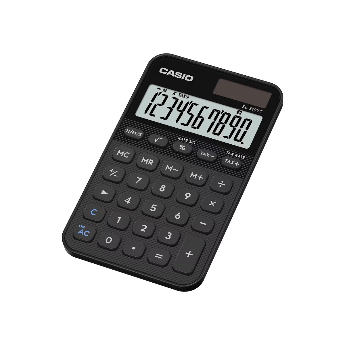 Taskukalkulaator Casio SL-310YC-BK must - 10 kohaline, tava- ja päikesepatarei, Casio loogika