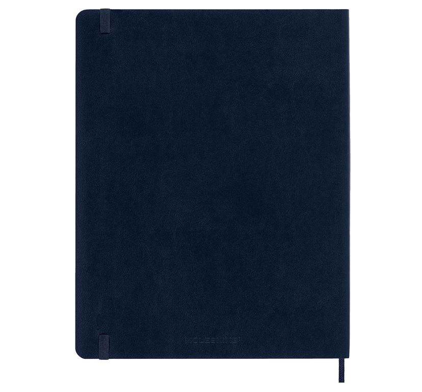 Moleskine 12M (2024) Weekly Notebook Xlarge, Sapphire Blue, Soft Cover