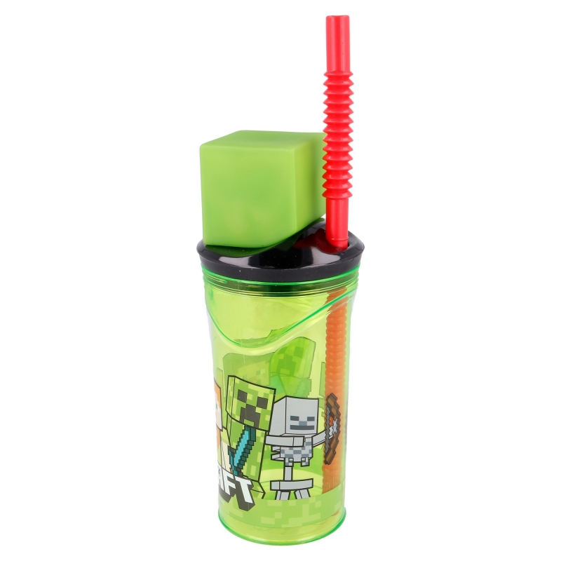 Joogitops 3D kõrrega Minecraft, 360ml