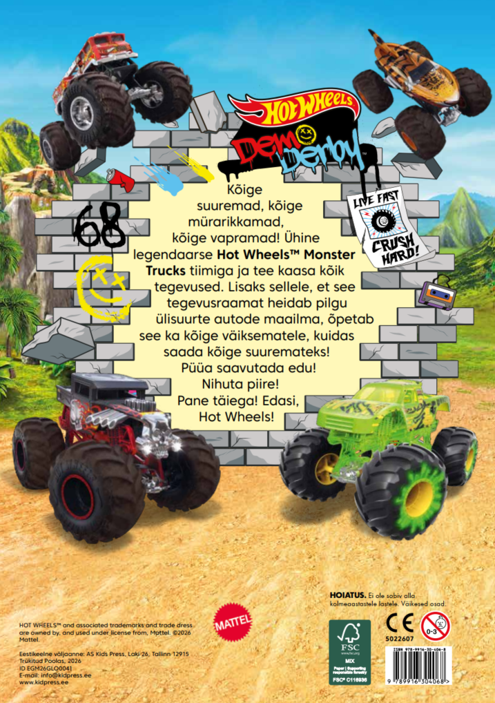 Hot Wheels. Monster trucks. Tegevusraamat - Mattel