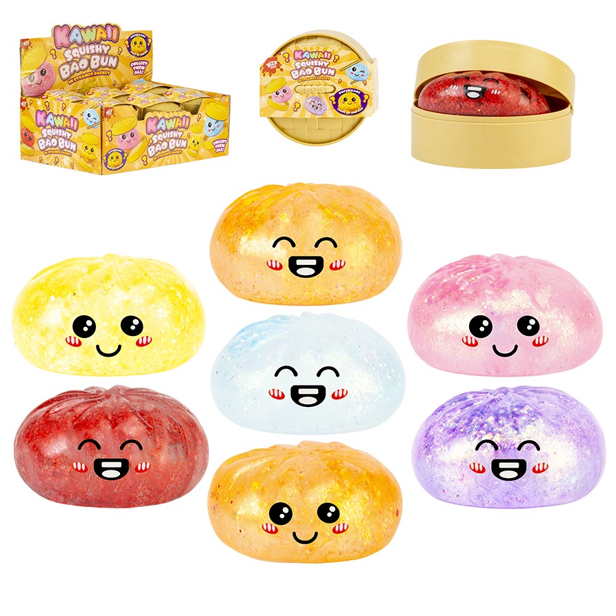 Mudimismänguasi Bao Dumpling glitter 8,5 cm assortii