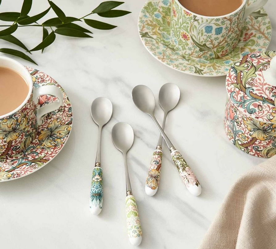 WILLIAM MORRIS TEELUSIKATE KOMPLEKT, 4TK