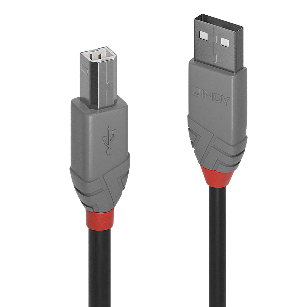 USB-kaabel Lindy 10m Anthra Line 24K kullatud pistikud