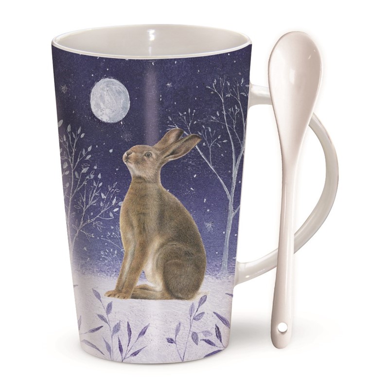 Latte kruus lusikaga Chocolatte, Hare & Moon, 350ml
