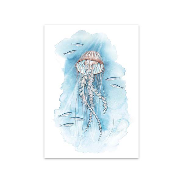 Õnnitluskaart Floating Jellyfish
